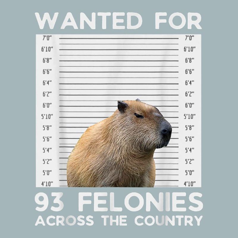 Capybara Mugshot Wanted For 93 Felonies Across The Country T Shirt Unisex Sherpa-lined Denim Jacket | Artistshot