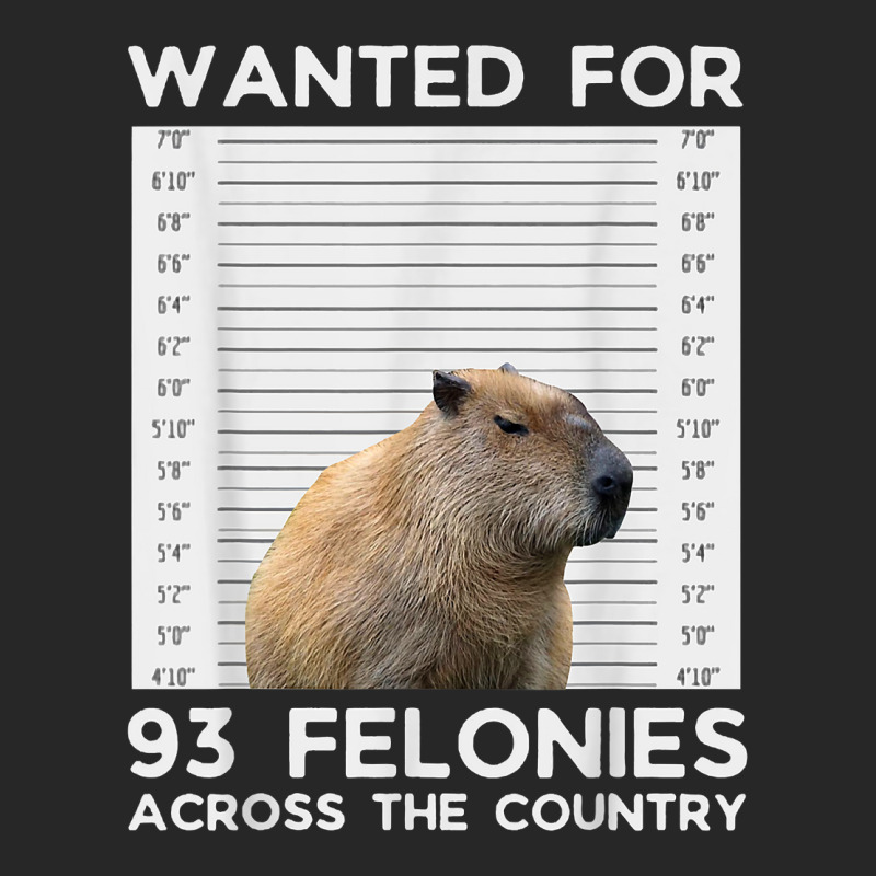 Capybara Mugshot Wanted For 93 Felonies Across The Country T Shirt Men's T-shirt Pajama Set | Artistshot