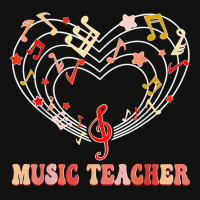 Groovy Music Teacher Valentine's Day Music Notes Valentine T Shirt Scorecard Crop Tee | Artistshot