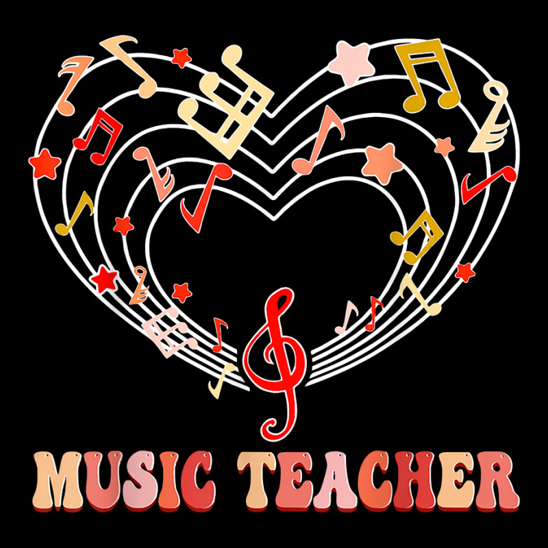 Groovy Music Teacher Valentine's Day Music Notes Valentine T Shirt Cropped Sweater by prix5d5gosson | Artistshot