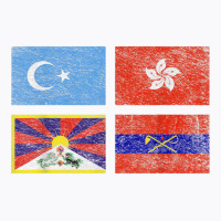 Free Tibet Uyghurs Hong Kong Inner Mongolia China Flag T Shirt T-shirt | Artistshot