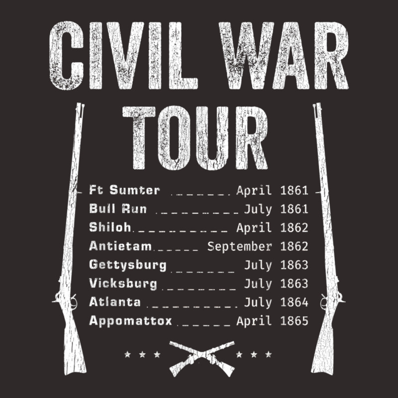 American Civil War Tour Battle Dates Reenactment Gettysburg T Shirt Racerback Tank by choninzel | Artistshot