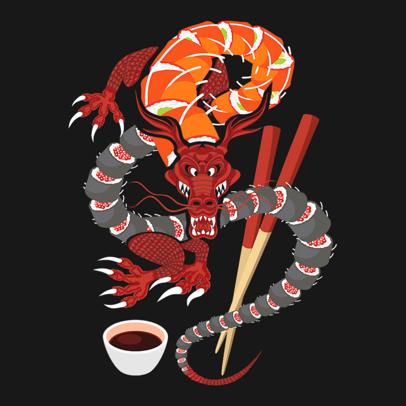 Sushi Dragon Anime Japan Japanese Cuisine Chef Food Lover Flannel Shirt by AURRADILLARD | Artistshot