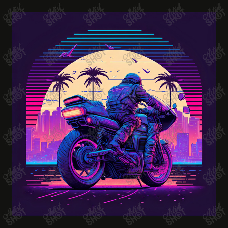 Motorcycle  Retro Synthwave Scorecard Crop Tee by Agus Creative | Artistshot