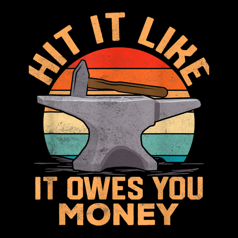 Hit It Like It Owes You Money Ironworker Forger Vinatage T Shirt Fleece Short by latodorjnb | Artistshot