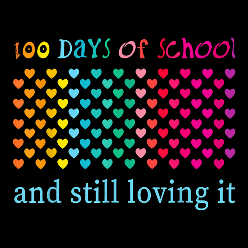 Hearts 100 Days Of School And Still Loving It Teacher Kids T Shirt Fleece Short | Artistshot