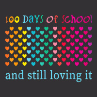 Hearts 100 Days Of School And Still Loving It Teacher Kids T Shirt Vintage Hoodie And Short Set | Artistshot