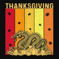 Thanksgiving Retro Dragon Matching Family Pajamas Crop Top | Artistshot