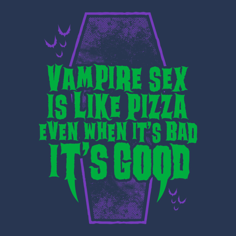 Vampire Sex Is Like Pizza   Funny Goth Vampire   Vintage Distressed Ladies Denim Jacket by haffaruviek | Artistshot