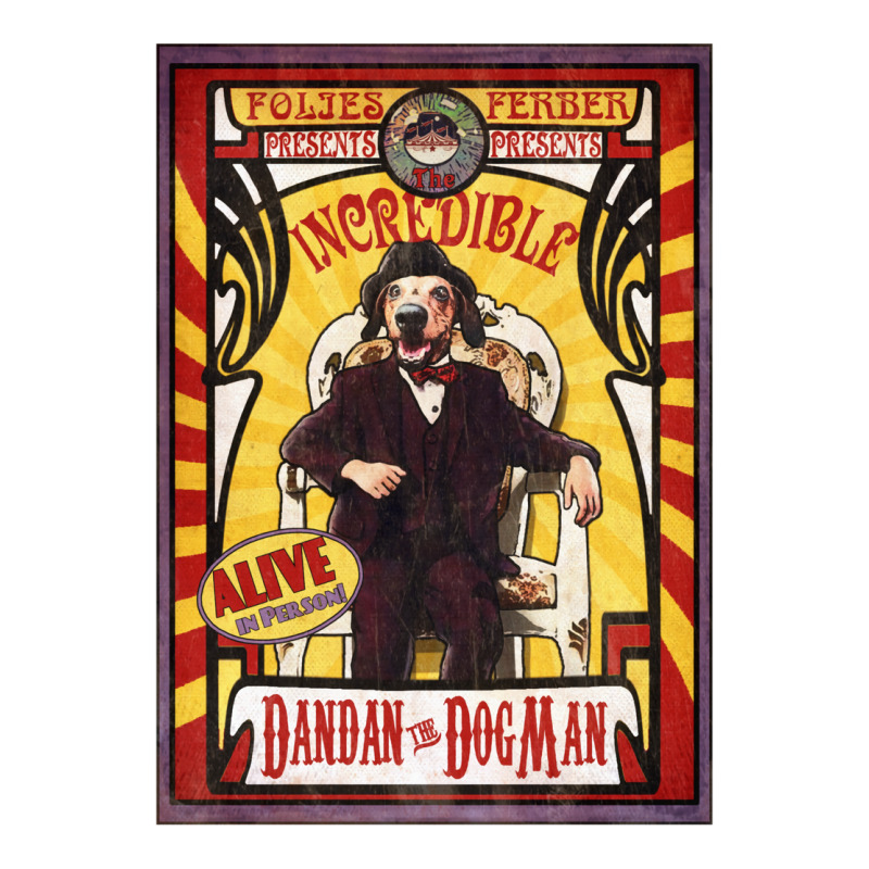 Dandan The Dog Man  Vintage Sideshow Poster 3/4 Sleeve Shirt | Artistshot