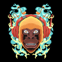 The Monkey Listens To Music Angry Ape Gorilla King Zoo Cropped Sweater | Artistshot