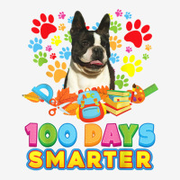 100 Days Smarter Boston Terrier Dog Paw Prints Heart 100th T Shirt Graphic T-shirt | Artistshot