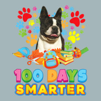 100 Days Smarter Boston Terrier Dog Paw Prints Heart 100th T Shirt Unisex Sherpa-lined Denim Jacket | Artistshot