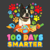 100 Days Smarter Boston Terrier Dog Paw Prints Heart 100th T Shirt Men's Polo Shirt | Artistshot