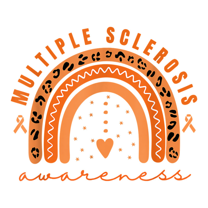 Multiple Sclerosis Awareness Orange Rainbow Ms Warrior Women T Shirt V-neck Tee | Artistshot