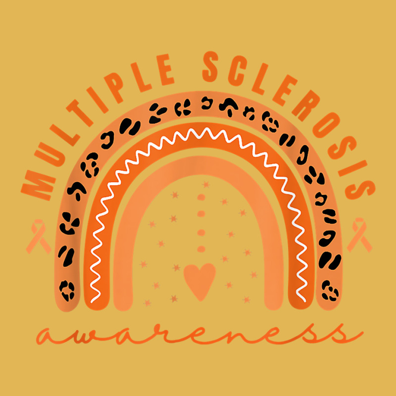 Multiple Sclerosis Awareness Orange Rainbow Ms Warrior Women T Shirt Vintage Hoodie And Short Set | Artistshot