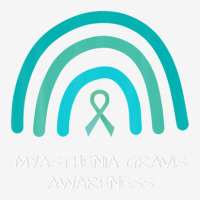 Teal Rainbow Ribbon - Myasthenia Gravis Awareness Support Graphic T-shirt | Artistshot