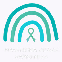 Teal Rainbow Ribbon - Myasthenia Gravis Awareness Support Tank Top | Artistshot