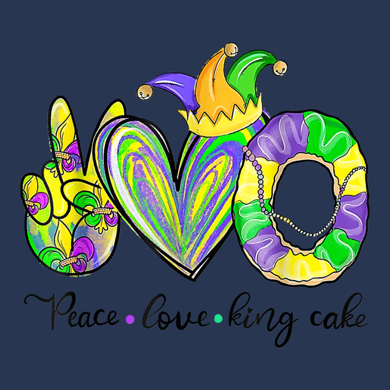 Peace Love King Cake Mardi Gras Tshirt Men Women Kids T Shirt Men Denim Jacket | Artistshot