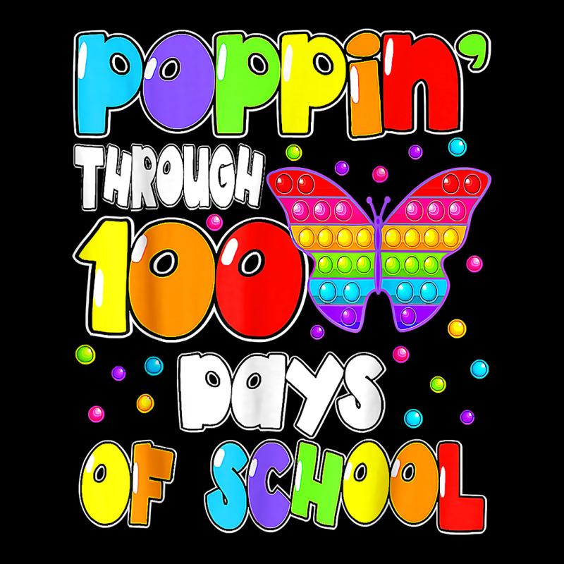 Poppin Trough 100 Days Of School Butterfly Fidget Toy Pop It T Shirt Adjustable Cap | Artistshot