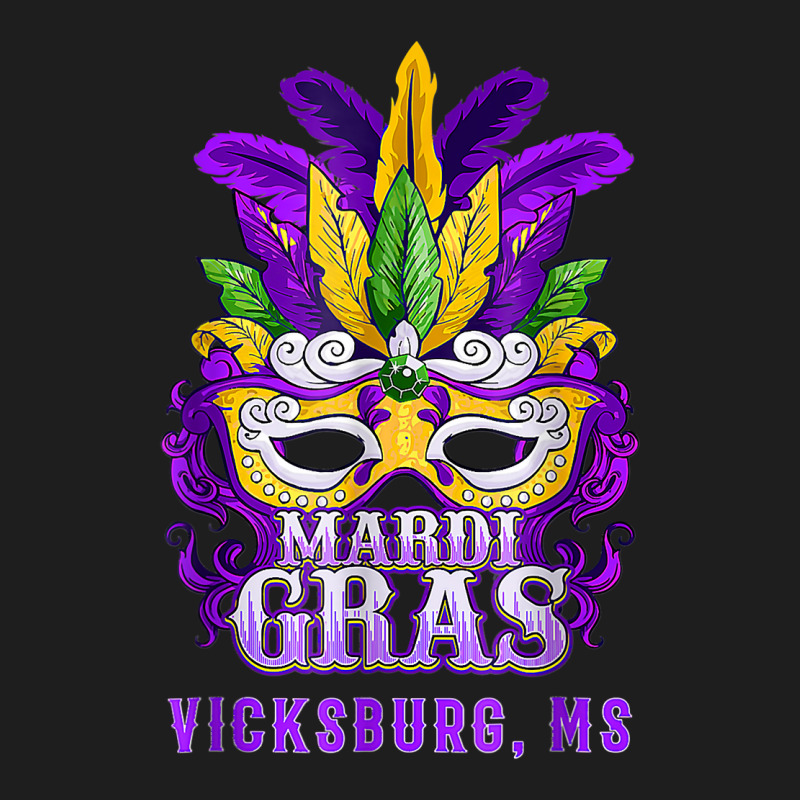 Mardi Gras Parade Vicksburg Mississippi Mask Feathers T Shirt Classic T-shirt by linbere | Artistshot