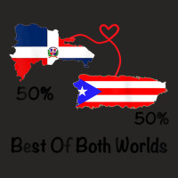 Half Puerto Rican Half Dominican Flag Map Combined Pr Rd T Shirt Ladies Fitted T-shirt | Artistshot