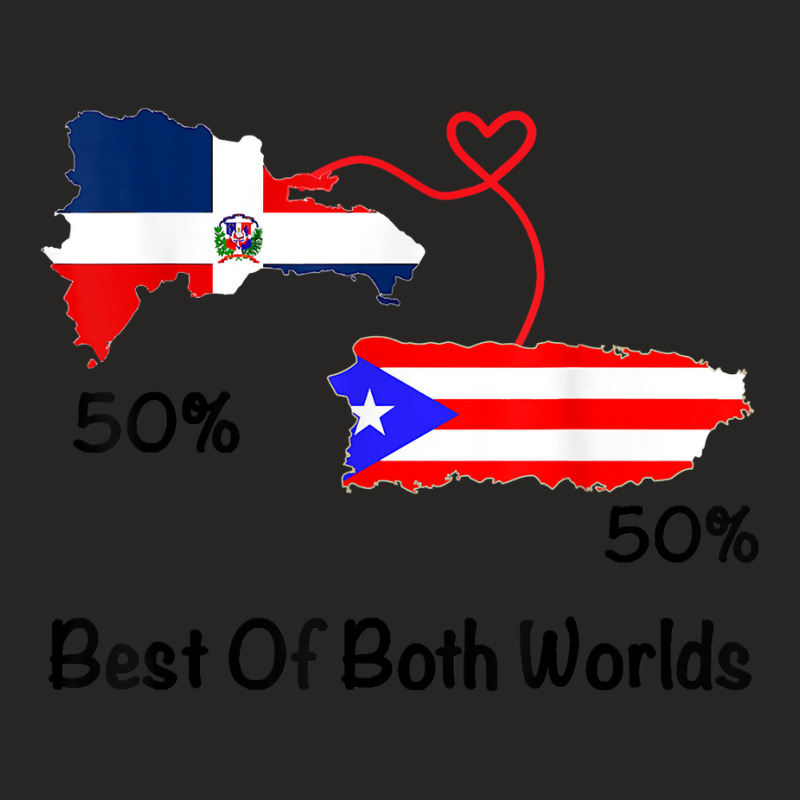 Half Puerto Rican Half Dominican Flag Map Combined Pr Rd T Shirt Ladies Fitted T-Shirt by wiltoban | Artistshot