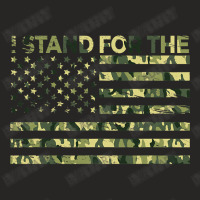 I Stand The Flag Camo Usa Flag Veteran Ladies Fitted T-shirt | Artistshot