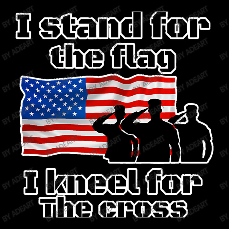 I Stand The Flag I Kneel The Cross Cropped Sweater by AdeArt | Artistshot