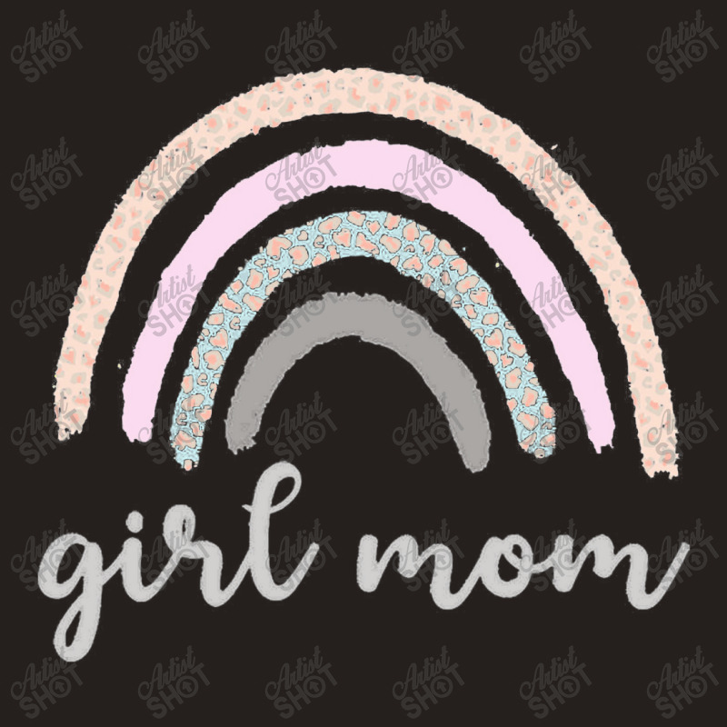 Gift,girl Mom Mama Rainbow With Leopard Skin Print Tank Top | Artistshot