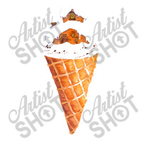 Gingerbread House Ice Cream Cone,christmas Snowy Gingerbread Baby Bodysuit | Artistshot