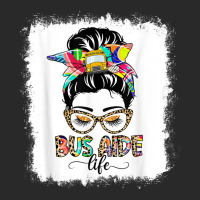 Bus Aide Life Messy Bun Women Leopard Bus Aide Gifts T Shirt Printed Hat | Artistshot