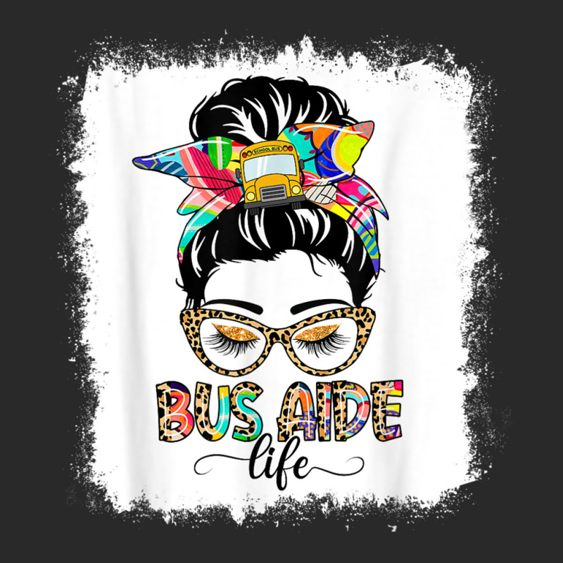 Bus Aide Life Messy Bun Women Leopard Bus Aide Gifts T Shirt Printed hat by mauthe | Artistshot