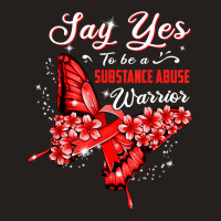 Substance Abuse Warrior Red Butterfly Womens T Shirt Tank Top | Artistshot