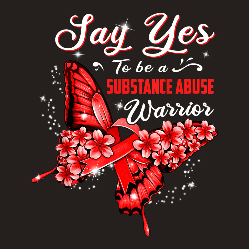 Substance Abuse Warrior Red Butterfly Womens T Shirt Tank Top | Artistshot