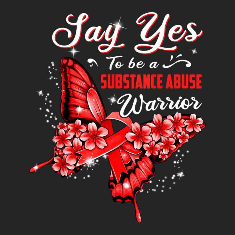 Substance Abuse Warrior Red Butterfly Womens T Shirt 3/4 Sleeve Shirt | Artistshot