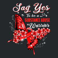 Substance Abuse Warrior Red Butterfly Womens T Shirt Crewneck Sweatshirt | Artistshot