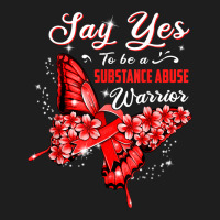 Substance Abuse Warrior Red Butterfly Womens T Shirt Classic T-shirt | Artistshot