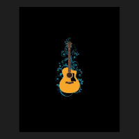 Natural Auditorium Acoustic Guitar Flowering Vines Classic T-shirt | Artistshot