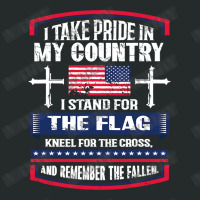 I Stand The Flag Kneel The Cross Usa Women's Triblend Scoop T-shirt | Artistshot