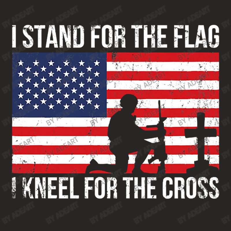 I Stand The Flag Proud Military Meme Ladies Fitted T-Shirt by AdeArt | Artistshot