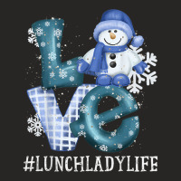 Lunch Lady Love Snowman Xmas Women Winter Season Christmas T Shirt Ladies Fitted T-shirt | Artistshot