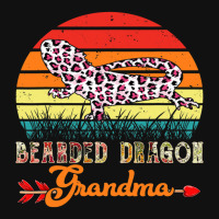 Vintage Bearded Dragon Grandma Flower Leopard Bearded Dragon Graphic T-shirt | Artistshot