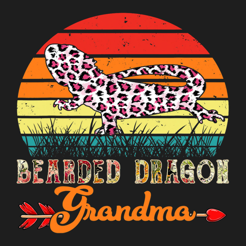 Vintage Bearded Dragon Grandma Flower Leopard Bearded Dragon Classic T-shirt by AURRADILLARD | Artistshot