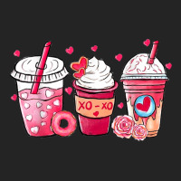 Valentine Coffee Heart Iced Coffee Lover Donut Valentine Day T Shirt 3/4 Sleeve Shirt | Artistshot