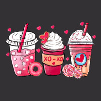 Valentine Coffee Heart Iced Coffee Lover Donut Valentine Day T Shirt Vintage Hoodie And Short Set | Artistshot