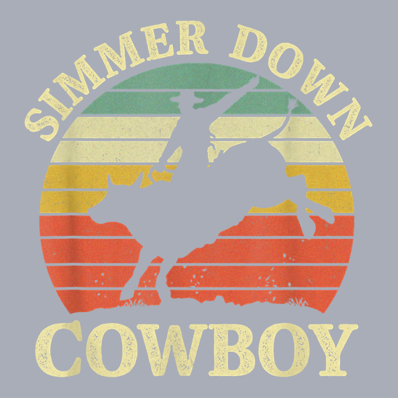 Vintage Simmer Down Cowboy Riding Bull Western Life Country T Shirt Tank Dress | Artistshot