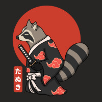 Samurai Tanuki Ladies Fitted T-shirt | Artistshot