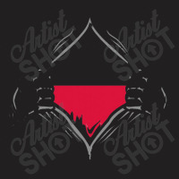 Poland  Two Hands Ripping Revealing Flag Of Poland T-shirt | Artistshot