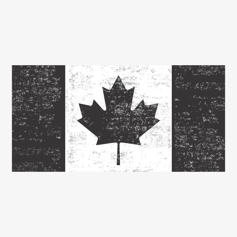 Distressed Black And White Canadian Flag Ladies Fitted T-Shirt by Alamy | Artistshot